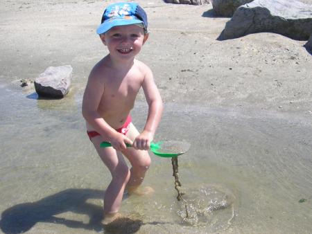 kevin a la plage